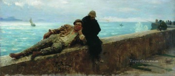 Ilya Repin Painting - tramps homeless 1894 Ilya Repin